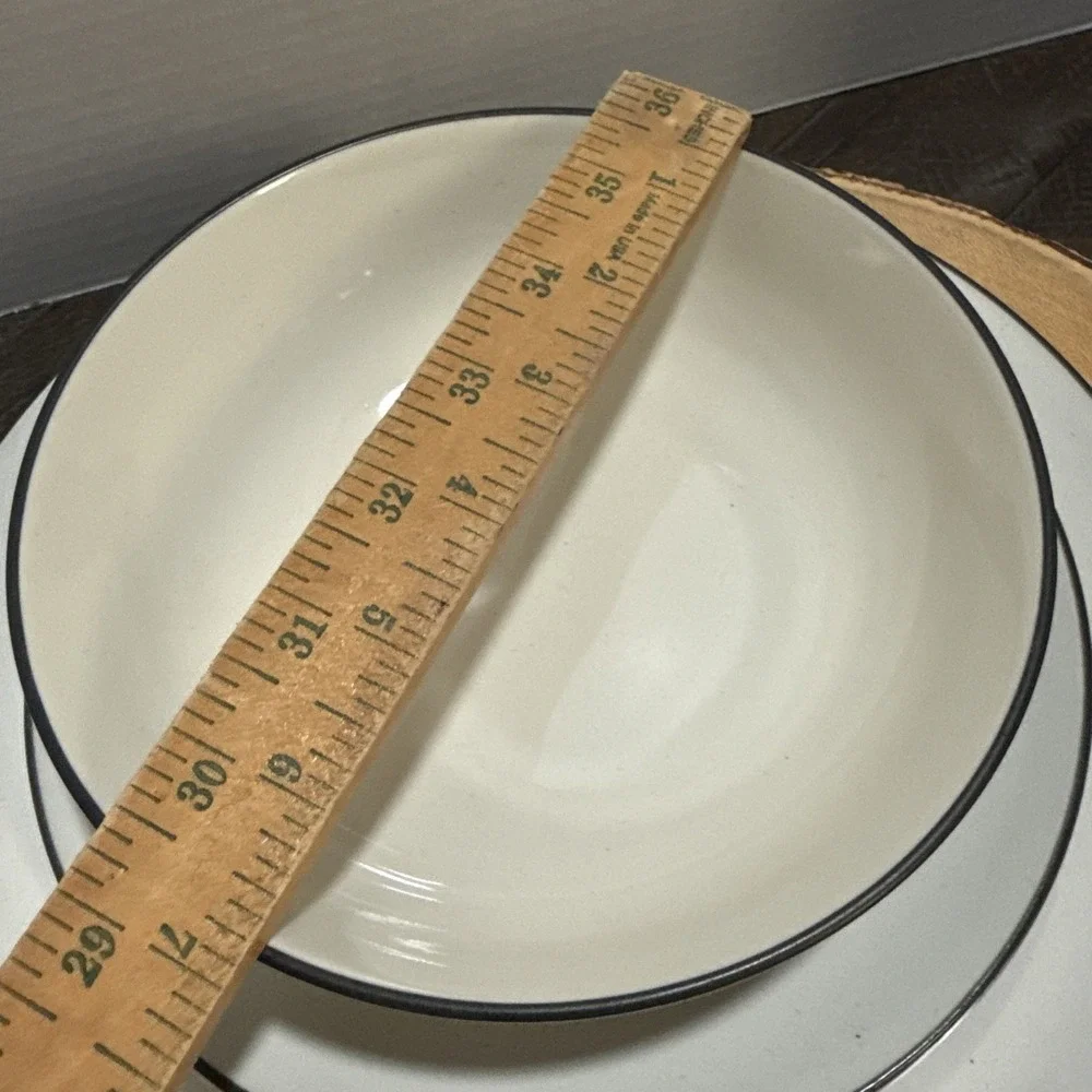 Noritake Colorwave Graphite 3 Pc Place Setting Dinner Salad Plate Soup Bowl